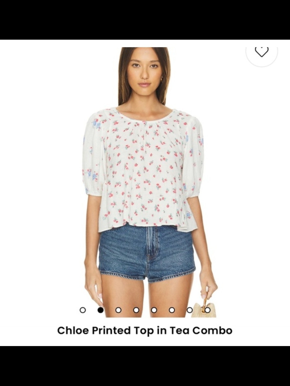 Free People Chloe Printed Top Tea Combo - Picture 2 of 7